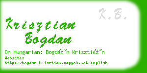 krisztian bogdan business card
